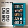 thumbnail image 4 of 71" Tall Metal Pantry Cabinet, Kitchen Storage Cabinet with 2 Doors and 4 Adjustable Shelves for Kitchen, Living Room, Dining Room, Bathroom and Home, Office (Blue, 71" H), 4 of 14