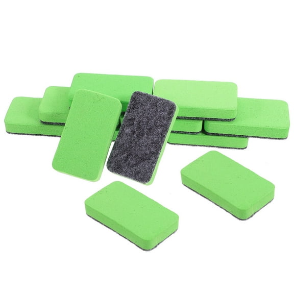 HOMEMAXS 50 Pcs Green Felt Mini Whiteboard Erasers For Classroom And Office Chalkboard Cleaner For Liquid Chalk For Teachers And Home Use Small Dry Erase Board Accessories