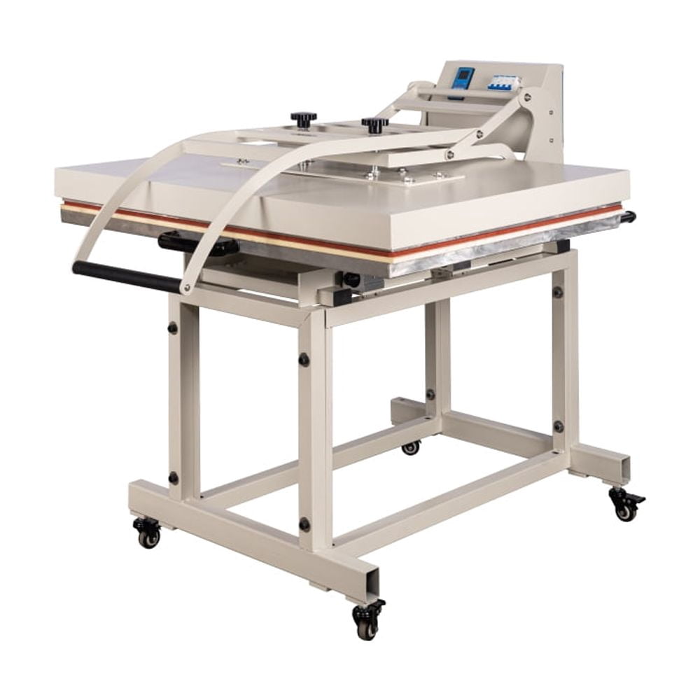 8000W Large Format Manual Heat Press Machine With Stand, 220V, No Plug, 32" x 40" Heat Plate, White