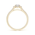 thumbnail image 2 of ANGARA Natural 0.47 Ct. Diamond Halo Ring in 14K Yellow Gold for Women (Ring Size: 11.5), 2 of 10
