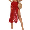 thumbnail image 5 of Leesechin Kimonos for Women Cardigan Solid Swimsuit Bohemian Hollow Weave Tassels Cover Up Bikini Swimwear Beach Cover-Ups Wrap Skirt, 5 of 9