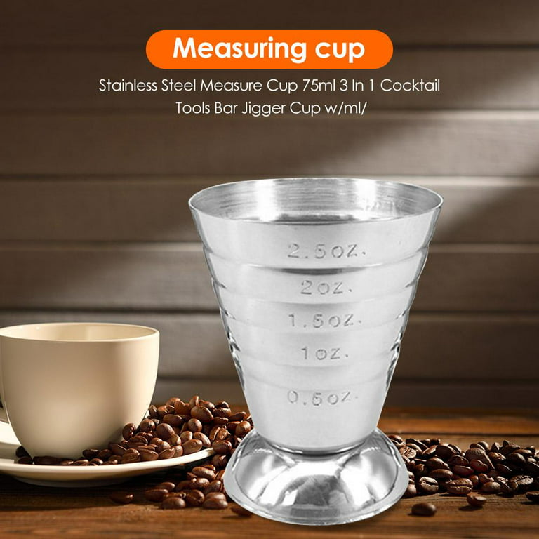 75ml 5tbsp 2.5oz Metal Measure Cup Drink Tool Bar Mixed Cocktail Beaker