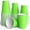 Kiwi Green, variant on Amscan Party Pack Plastic Glow Cups, 16oz, Vanilla Cream – 100 Count