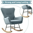 thumbnail image 4 of Bonzy Home Nursery Rocking Chair, Accent Rocker Glider Side Chair with High Backrest for Nursery Living Room Bedroom Office，Blue, 4 of 8