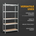 thumbnail image 2 of MasterSpec 5-Tier Garage Shelving 1500x700x300mm Warehouse Rack Shelf Storage Rack Garage Shelves, 2 of 12