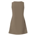 thumbnail image 4 of XIYON Dresses For Women Sleeveless Collar Casual Dress With Pockets Solid Color A Line Summer Daywear Comfortable Flowy Tunic Outfit For Daily Wear Vacation, 4 of 5