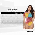 thumbnail image 5 of Uemuo Colorful Wool Balls Pattern Women's One Piece Short Sleeve Swimsuit Rash Guard Surfing Modest Quick-drying Swimsuit Beach Essentials-X-Large, 5 of 9
