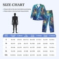 thumbnail image 4 of Fotbe Colorful Winged Dolphin Pijama de Hombre con Estampado de Manga Larga, Conjunto de 2 Piezas, Ropa de Dormir Suave y Cómoda con Bolsillos-Large, 4 of 7