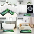 thumbnail image 4 of Space Galaxy Green Anti Fatigue Mats for Kitchen Floor, Set of 2 Non Skid Washable Waterproof Anti Kitchen Floor Mats for Kitchen Office Laundry Room Bathroom (19"x27"+19"x47"), 4 of 7
