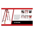 thumbnail image 3 of Escalera De Fibra De Vidrio Tipo II 4 Escalones rojo 152cm, 3 of 3