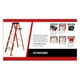 thumbnail image 3 of Escalera De Fibra De Vidrio Tipo II 4 Escalones rojo 152cm, 3 of 3