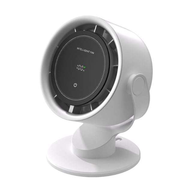 Ventilador de escritorio con 100 velocidades, ligero y portátil, para montar en la pared. Blanco