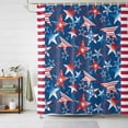 thumbnail image 3 of 4th of July Shower Curtain Set with Hooks, Patriotic Memorial Day Waterproof Fabric Bathroom Curtains Decor Home Accessories,72 X 84 Inch Extra Long, 3 of 9
