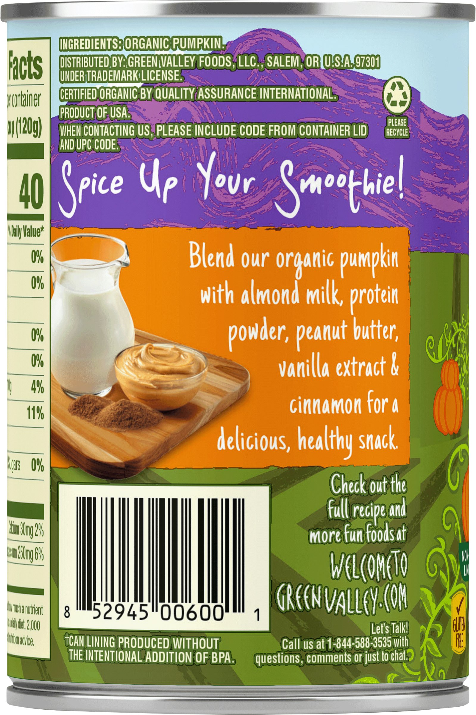 Green Valley Organics Pumpkin Organic 15 oz (Pack Of 12)