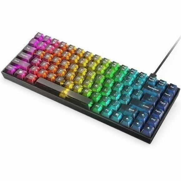 Refurbished Lenovo Legion K510 Mini Pro Mechanical Gaming Keyboard, 75% Compact Layout, 84 Keys US, RGB Illumination, Hot-Swappable Tactile Switches, USB 2.0, Black, GY41P80859
