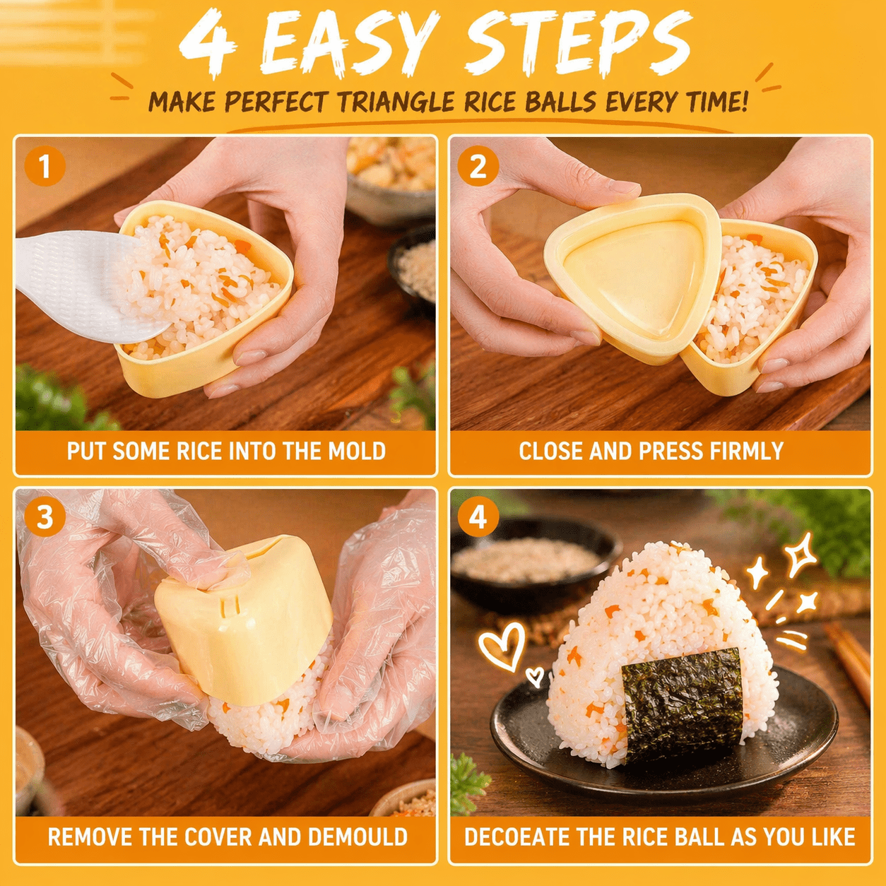 FUNGYAND Musubi Maker Press Kit with Spam Slicer Onigiri Mold for Lunch Bento, Homemade Sushi