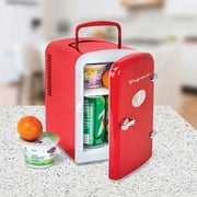 Frigidaire Mini Portable Compact Personal Fridge | 4 L | 6 Cans | Freon-Free &