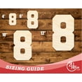 thumbnail image 3 of Unfinished Wood Varisty Number Eight Shape | DIY Craft Cutout | up to 46" DIY 36" / 1/4", 3 of 3