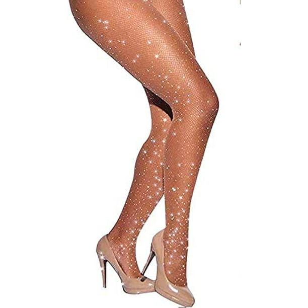Natural coloured top fishnet tights
