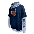 thumbnail image 2 of Men's Fanatics Navy/Heather Gray Chicago Bears Big & Tall Twofer Pullover Hoodie, 2 of 3