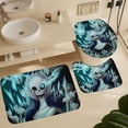 thumbnail image 6 of Undertale Sans 4PCS Bathroom Sets Shower Curtain Sets with Toilet Lid Cover, U-Shaped Mat And Bath Mat, 6 of 8
