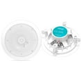 thumbnail image 1 of Pyle 6.5 Inch 300W 2-Way Indoor/Outdoor Waterproof Ceiling Speaker, White (Pair), 1 of 4