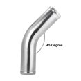 thumbnail image 6 of OD 2.48" 63mm Length 11.81" 300mm Aluminum Alloy Tube Intercooler Pipe 45 Degree Air Intake Tube Silver Tone for Vehicle, 6 of 6