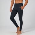 thumbnail image 4 of BUWTTED Mens Casual Pants High Performance Compression with Side Pockets Gym Running Cycling Athletic Training Black Pants L, 4 of 6
