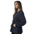 thumbnail image 2 of Just Love Women's Solid Scrub Jacket - Comfortable and Professional Uniform Coat (Navy, Large), 2 of 3