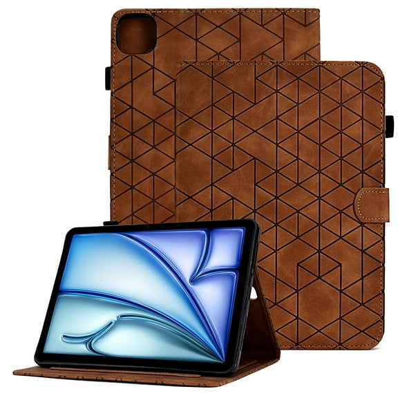 GSFY Case for 2024 iPad Air 11 Inch 6th Gen (M2), Smart PU Leather Wallet Stand Protective Shell Auto Sleep Wake for iPad Air 11 6th/ iPad Air 10.9 4th &5th/ iPad Pro 11 (2018-2022), Brown LX