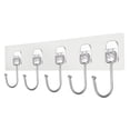 thumbnail image 5 of Gancho adhesivo fuerte sin perforaciones para colgar en la puerta, ropa, toalla, cocina, transparente, sin costuras, con fila de ganchos adhesivos, 5 of 5
