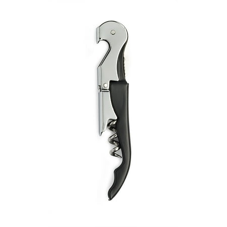 

Cooking Light Professional Waiter’s Metal Corkscrew Portable Bottle Opener 4.75 Black