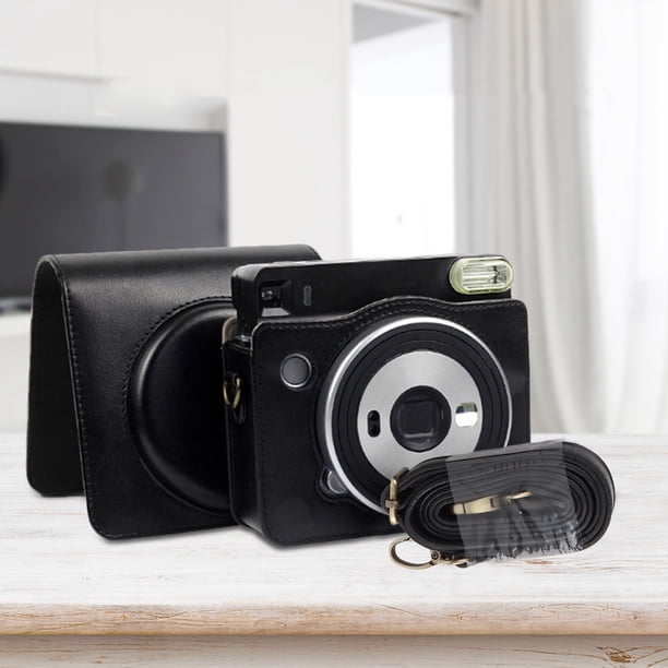 Kimiss Estuches para cámaras, Protector de Estuche de Cuero Pu para Cámarae Con Correa parainstax SQ6