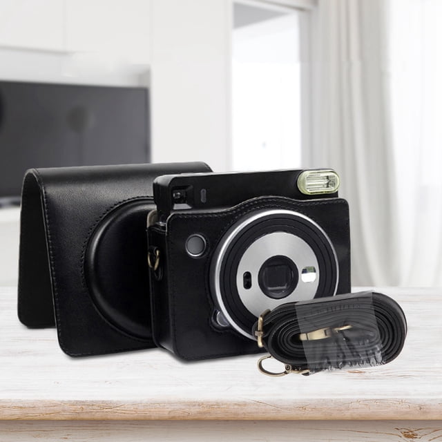 Kimiss Estuches para cámaras, Protector de Estuche de Cuero Pu para Cámarae Con Correa parainstax SQ6