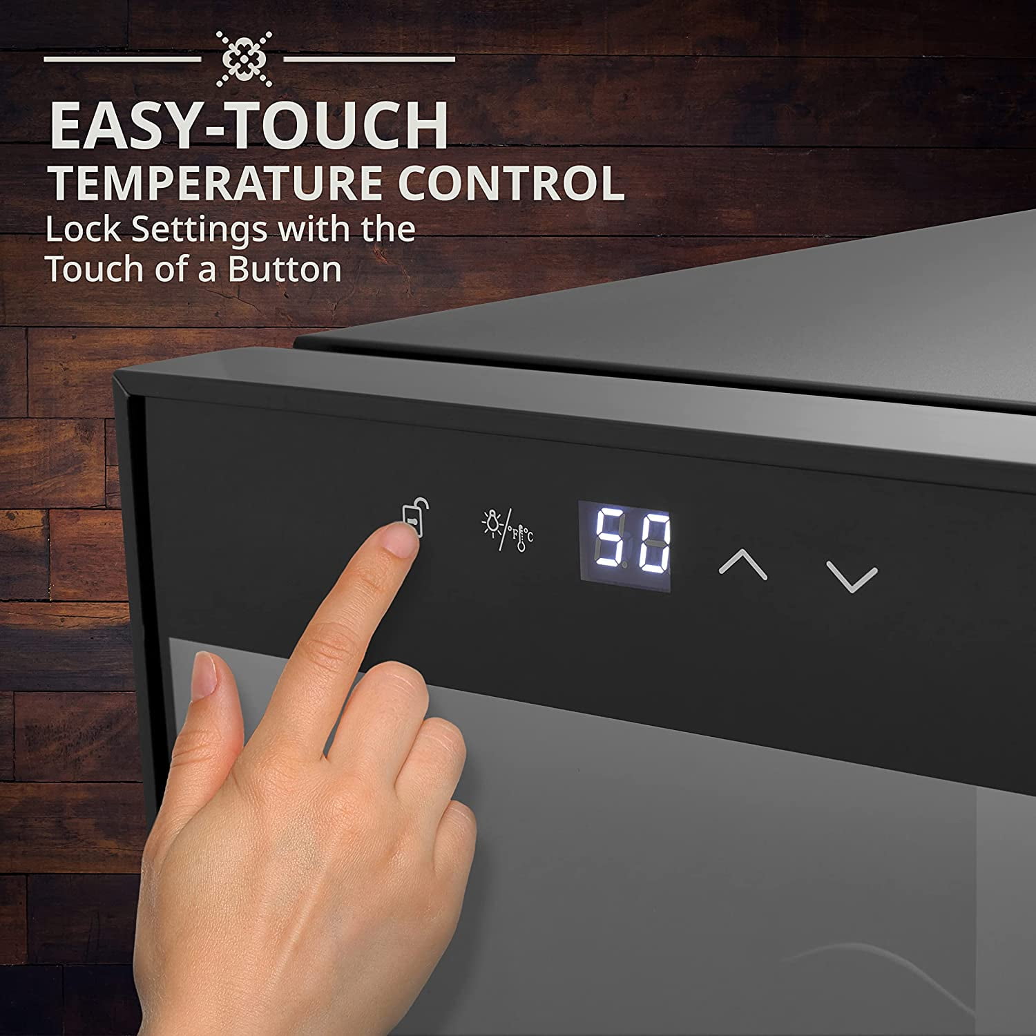 IVATION 16-Bottle Compressor Wine Refrigerator with Lock, Black