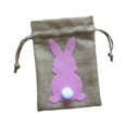 thumbnail image 2 of Bolsa de regalo con cordón de arpillera para decoración de Pascua Rosa, 2 of 9