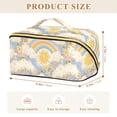 thumbnail image 4 of FORMRS Makeup Bag Travel Cosmetic Organizer for Women Fold Flat Zipper Pouch with Handle, Purple Rainbow Clouds, 4 of 8