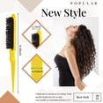 thumbnail image 5 of 3 Pcs Slick Back Hair Brush Set Bristle Hair Brush Edge Control Brush Teasing Comb for Women Baby Kids' Black Hair (Yellow, Plastic), 5 of 5