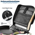 thumbnail image 4 of FORMRS Zipper Binder with Shoulder Strap 2-inch Ring 500 Sheet Capacity File Bag, Beige Rainbow, 4 of 5