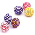 thumbnail image 1 of 6 uds Sisal Ball Safe Pet Chew Toy para gatos gatitos accesorio DIY juguete suministros para mascotas (color aleatorio) MFZFUKR YQ-054, 1 of 7