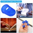 thumbnail image 5 of Uxcell Rubber Finger Tips Silicone Thumb Fingertip Protector Thimble for Guitar Playing Blue 5 Size 20 Pack, 5 of 6