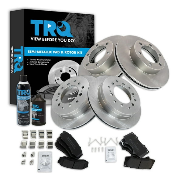 TRQ Front and Rear Brake Pad & Rotor Kit BKA45071 Fits Select 2003-2007 Toyota Sequoia