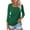 Green, variant on Short Sleeve Shirts for Women Fashionable And Casual Solid Color Square Neck Three Quarter Sleeve Top T Shirt
