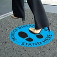 thumbnail image 3 of Amdohai Antiskid Sticker Floor Sign Floor Decal Stand Here Blue, 3 of 7