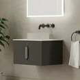 thumbnail image 2 of 30" Modern Solid Surface Minimalist Thin Vanity Countertop - White, 2 of 5