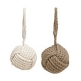 thumbnail image 1 of Butée de Porte en Corde Assortie avec Texture Blanc Perle Beige - Lot de 2, 1 of 5