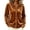 Brown #44, variant on WULMLEO Women's Hoodies Velvet Long Sleeve Hooded Zip Up Oversized Jackets Casual Pullover Tops Plus Size Fall Sweaters Coats with Pockets Black S