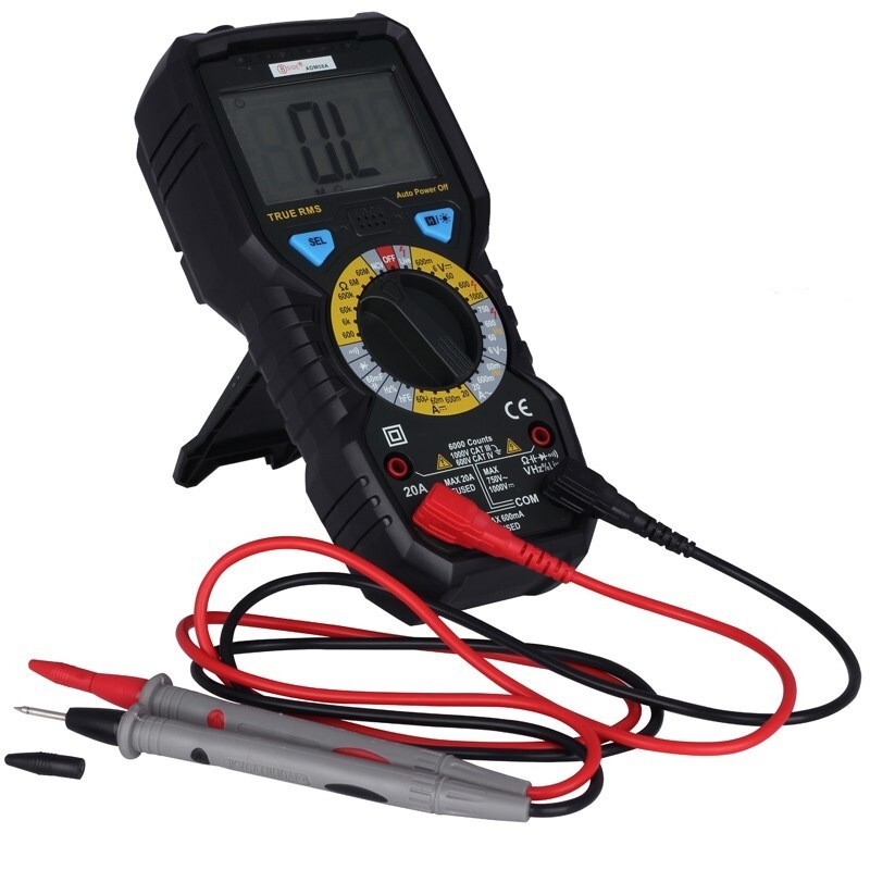 ADM08A 6000 Counts Digital Multimeter True RMS 1000V Voltage Resistance Capacitance Frequency Ratio Tester
