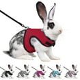 thumbnail image 1 of Rabbit Harness Comfortable Adjustable Traction Tool Ferret Rats Hamster Soft Mesh Harness Leash Vest Set Pet Supplies, 1 of 3