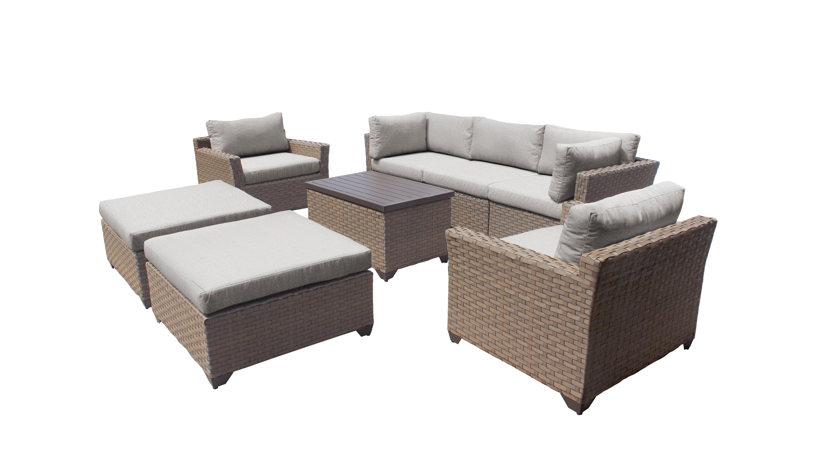 Monterey 8 Piece Outdoor Wicker Patio Furniture Set 08a